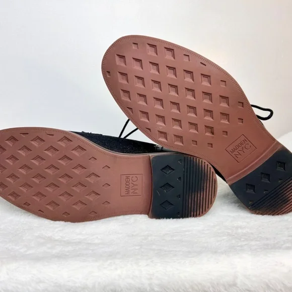 Madden NYC Leo Black Denim Lace Up Oxfords Loafer Men's Size US7/ Euro39.5/Mex25 - Picture 8 of 10